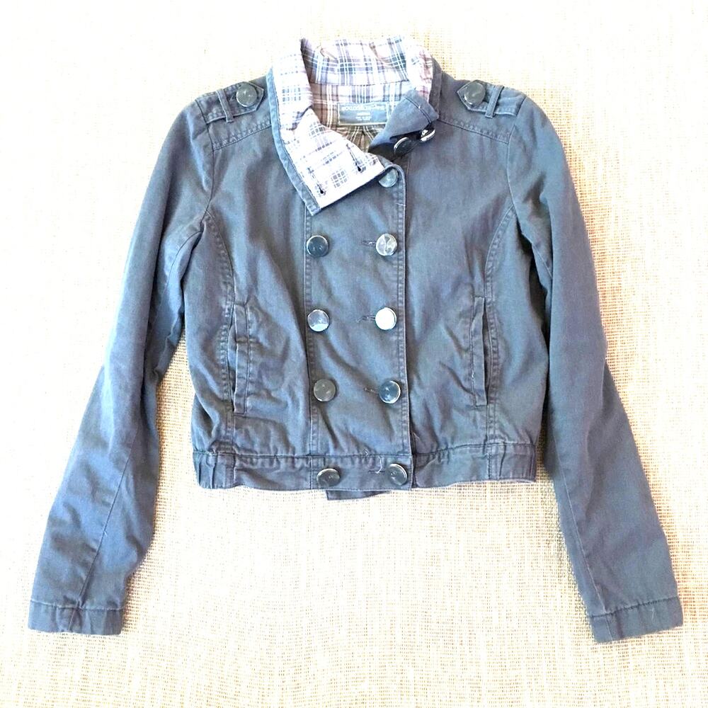 Sound & Matter Cropped Button Up Moto Jacket M